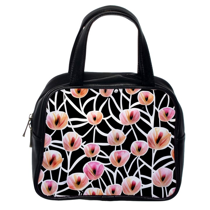 Cheery Watercolor Flowers Classic Handbag (One Side)