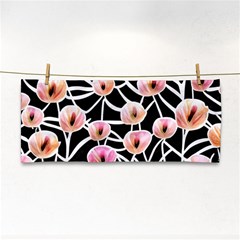 Cheery Watercolor Flowers Hand Towel