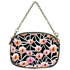 Cheery Watercolor Flowers Chain Purse (one Side)