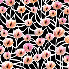 Cheery Watercolor Flowers Play Mat (rectangle) by GardenOfOphir