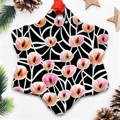 Cheery Watercolor Flowers Ornament (snowflake)