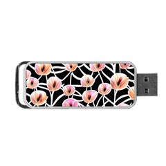 Cheery Watercolor Flowers Portable Usb Flash (one Side) by GardenOfOphir