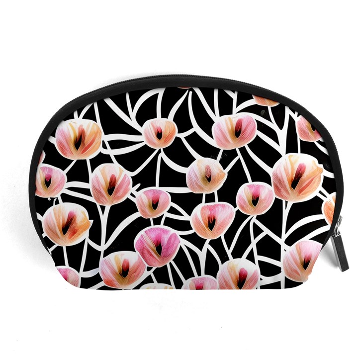 Cheery Watercolor Flowers Accessory Pouch (Large)