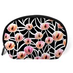 Cheery Watercolor Flowers Accessory Pouch (Large) Back