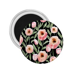 Captivating Watercolor Flowers 2.25  Magnets