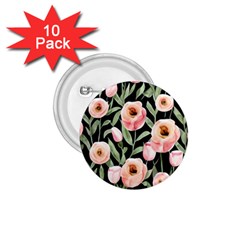 Captivating Watercolor Flowers 1 75  Buttons (10 Pack) by GardenOfOphir