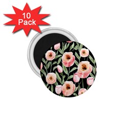 Captivating Watercolor Flowers 1 75  Magnets (10 Pack)  by GardenOfOphir