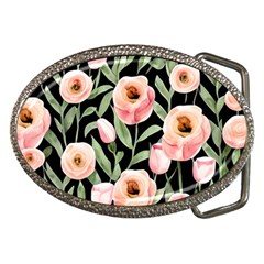 Captivating Watercolor Flowers Belt Buckles