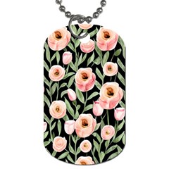 Captivating Watercolor Flowers Dog Tag (One Side)