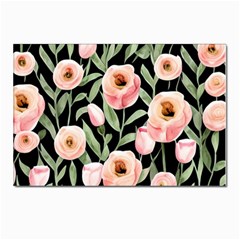 Captivating Watercolor Flowers Postcard 4 x 6  (pkg Of 10) by GardenOfOphir