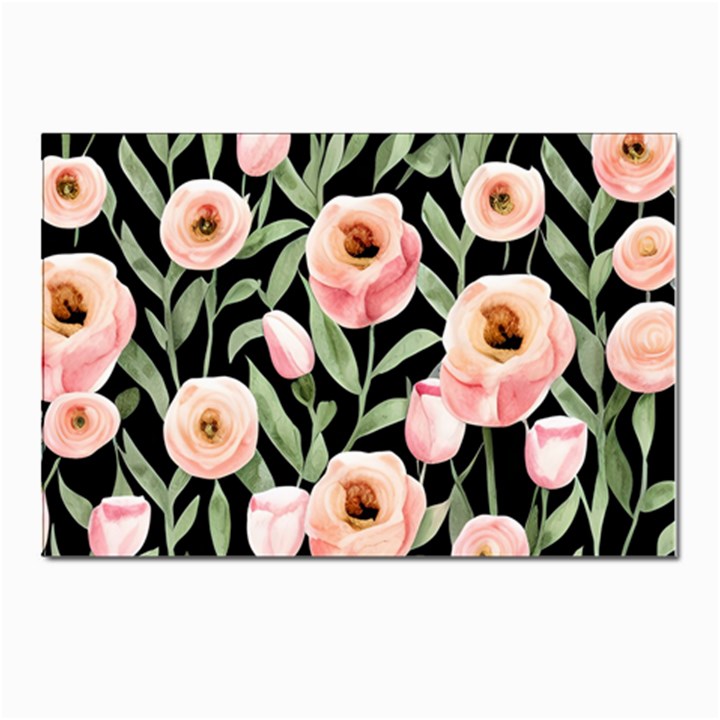 Captivating Watercolor Flowers Postcards 5  x 7  (Pkg of 10)