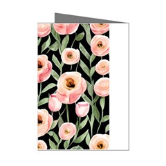 Captivating Watercolor Flowers Mini Greeting Cards (pkg Of 8) by GardenOfOphir