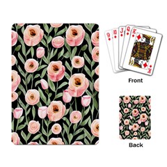 Captivating Watercolor Flowers Playing Cards Single Design (Rectangle)