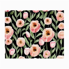 Captivating Watercolor Flowers Small Glasses Cloth (2 Sides)