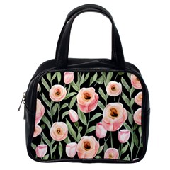 Captivating Watercolor Flowers Classic Handbag (One Side)