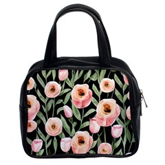 Captivating Watercolor Flowers Classic Handbag (two Sides) by GardenOfOphir