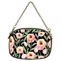 Captivating Watercolor Flowers Chain Purse (Two Sides)