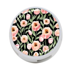 Captivating Watercolor Flowers 4-port Usb Hub (two Sides) by GardenOfOphir