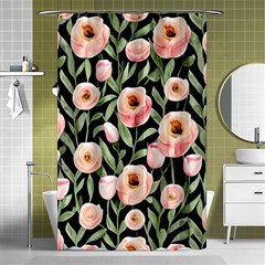 Captivating Watercolor Flowers Shower Curtain 48  x 72  (Small) 