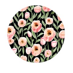 Captivating Watercolor Flowers Mini Round Pill Box (Pack of 5)