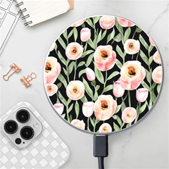 Captivating Watercolor Flowers Wireless Fast Charger(white) by GardenOfOphir