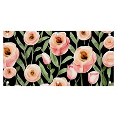 Captivating Watercolor Flowers Banner and Sign 6  x 3 