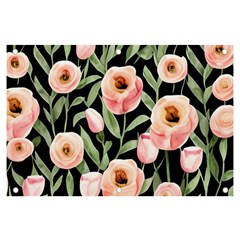 Captivating Watercolor Flowers Banner and Sign 6  x 4 