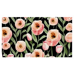 Captivating Watercolor Flowers Banner and Sign 7  x 4 