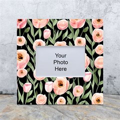 Captivating Watercolor Flowers White Box Photo Frame 4  X 6  by GardenOfOphir