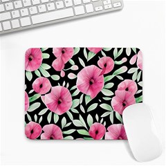 Watercolor Flowers Botanical Foliage Small Mousepad