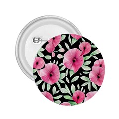 Watercolor Flowers Botanical Foliage 2 25  Buttons