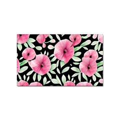 Watercolor Flowers Botanical Foliage Sticker (rectangular)