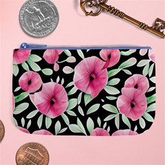 Watercolor Flowers Botanical Foliage Large Coin Purse by GardenOfOphir