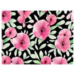 Watercolor Flowers Botanical Foliage One Side Premium Plush Fleece Blanket (Extra Small) 40 x30  Blanket Front