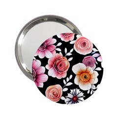 Cheerful Watercolor Flowers 2 25  Handbag Mirrors by GardenOfOphir