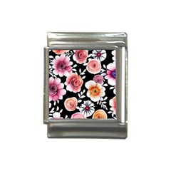 Cheerful Watercolor Flowers Italian Charm (13mm)