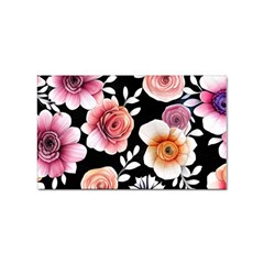 Cheerful Watercolor Flowers Sticker Rectangular (100 Pack) by GardenOfOphir