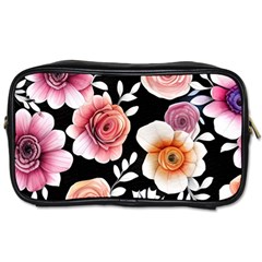 Cheerful Watercolor Flowers Toiletries Bag (one Side) by GardenOfOphir