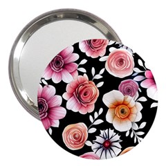 Cheerful Watercolor Flowers 3  Handbag Mirrors by GardenOfOphir