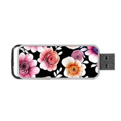 Cheerful Watercolor Flowers Portable Usb Flash (one Side) by GardenOfOphir