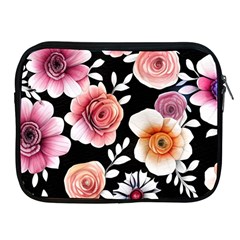 Cheerful Watercolor Flowers Apple Ipad 2/3/4 Zipper Cases by GardenOfOphir