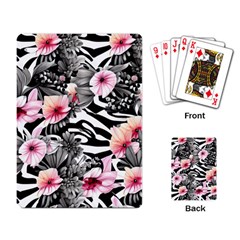 Brilliantly Hued Watercolor Flowers In A Botanical Playing Cards Single Design (rectangle) by GardenOfOphir