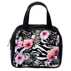 Brilliantly Hued Watercolor Flowers In A Botanical Classic Handbag (one Side) by GardenOfOphir