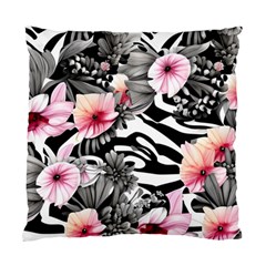 Brilliantly Hued Watercolor Flowers In A Botanical Standard Cushion Case (one Side) by GardenOfOphir