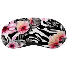 Brilliantly Hued Watercolor Flowers In A Botanical Sleeping Mask by GardenOfOphir