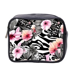 Brilliantly Hued Watercolor Flowers In A Botanical Mini Toiletries Bag (two Sides) by GardenOfOphir