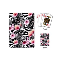 Brilliantly Hued Watercolor Flowers In A Botanical Playing Cards Single Design (mini)