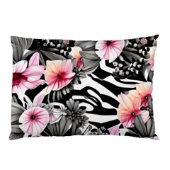 Brilliantly Hued Watercolor Flowers In A Botanical Pillow Case (two Sides) by GardenOfOphir