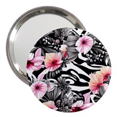 Brilliantly Hued Watercolor Flowers In A Botanical 3  Handbag Mirrors by GardenOfOphir