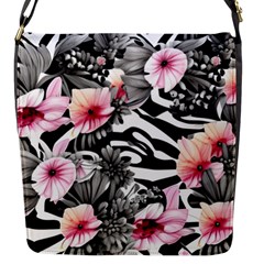 Brilliantly Hued Watercolor Flowers In A Botanical Flap Closure Messenger Bag (s) by GardenOfOphir